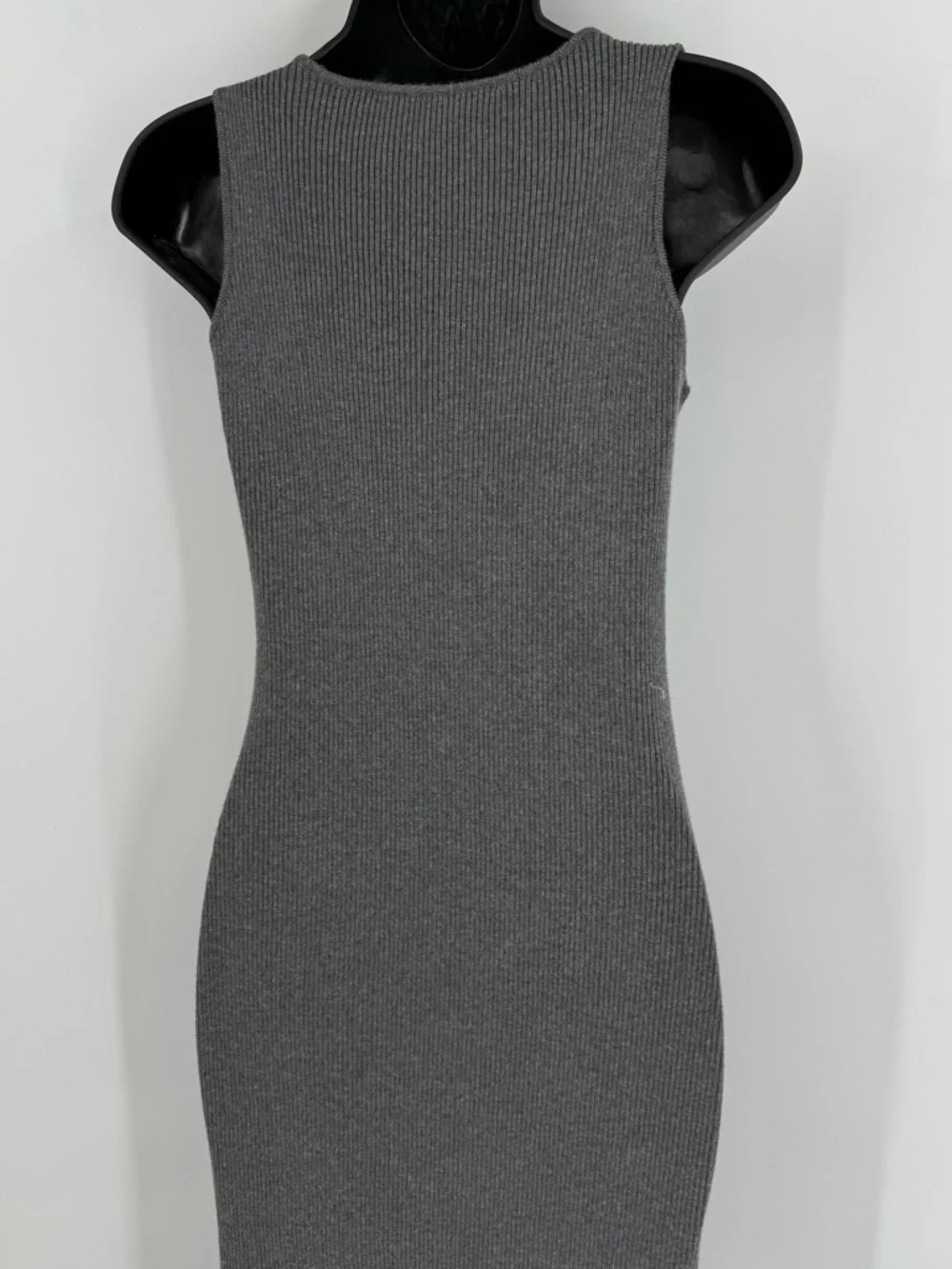 Kindred Bravely Ribbed Knit Square Neck Nursing Midi Dress | Gray | XS - Picture 5 of 7